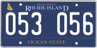 RI license plate 053056