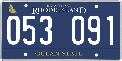 RI license plate 053091