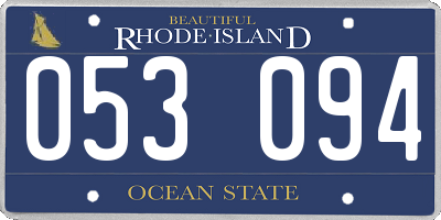 RI license plate 053094