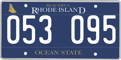 RI license plate 053095