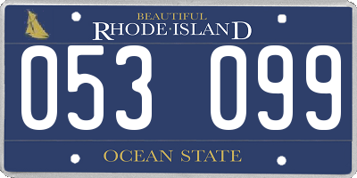 RI license plate 053099