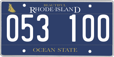 RI license plate 053100