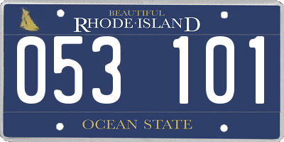 RI license plate 053101