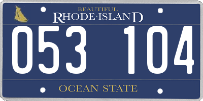 RI license plate 053104