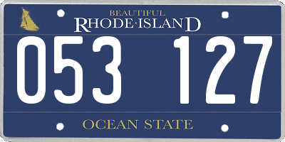 RI license plate 053127