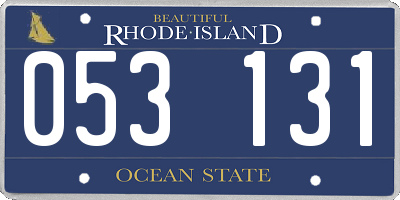 RI license plate 053131