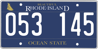 RI license plate 053145