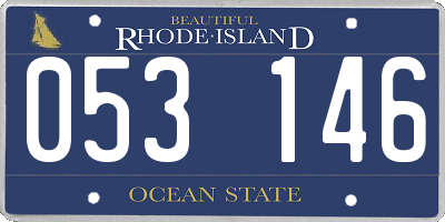 RI license plate 053146