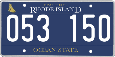 RI license plate 053150