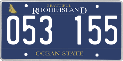 RI license plate 053155