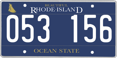 RI license plate 053156