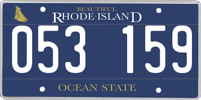 RI license plate 053159