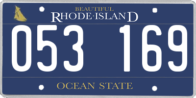 RI license plate 053169