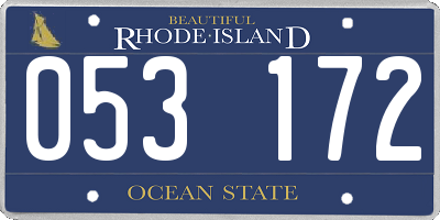 RI license plate 053172