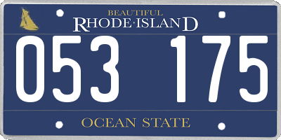 RI license plate 053175