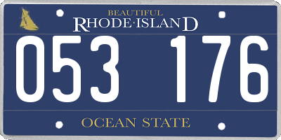 RI license plate 053176