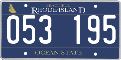 RI license plate 053195
