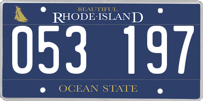 RI license plate 053197
