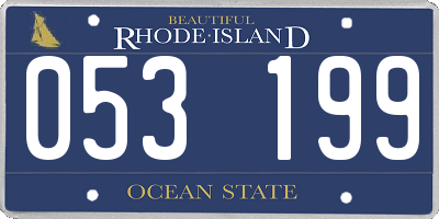RI license plate 053199