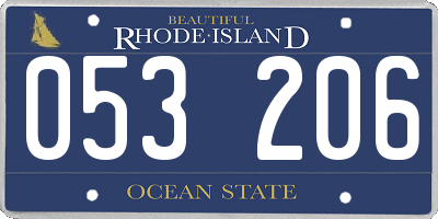 RI license plate 053206