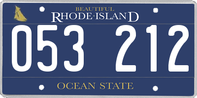 RI license plate 053212