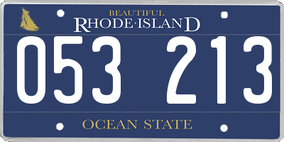 RI license plate 053213
