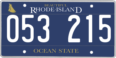 RI license plate 053215