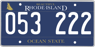 RI license plate 053222