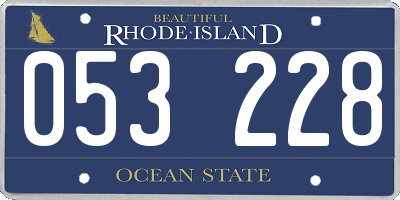 RI license plate 053228