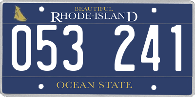 RI license plate 053241