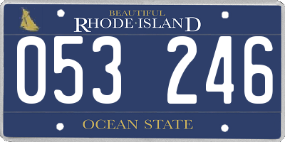 RI license plate 053246
