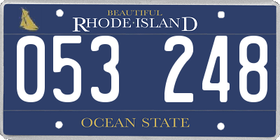 RI license plate 053248