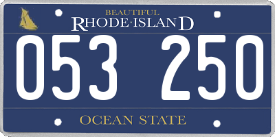 RI license plate 053250