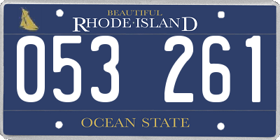 RI license plate 053261