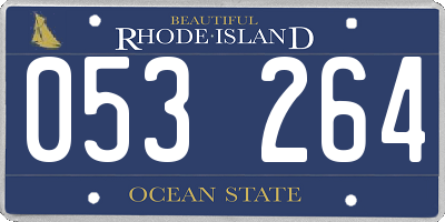 RI license plate 053264