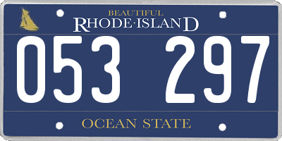 RI license plate 053297