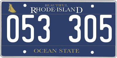 RI license plate 053305
