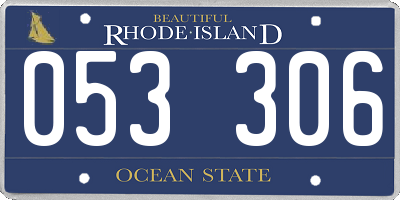 RI license plate 053306