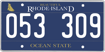 RI license plate 053309