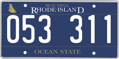 RI license plate 053311