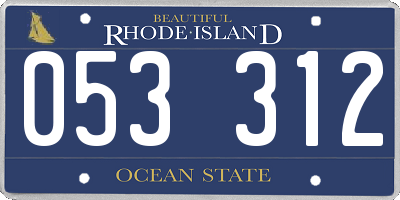 RI license plate 053312