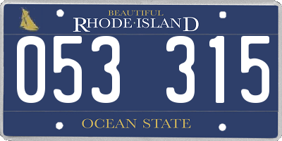 RI license plate 053315