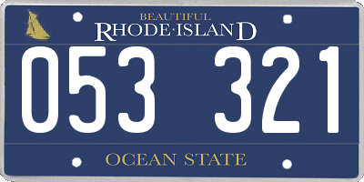 RI license plate 053321