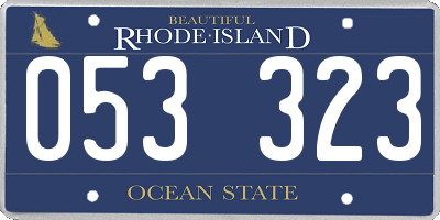 RI license plate 053323