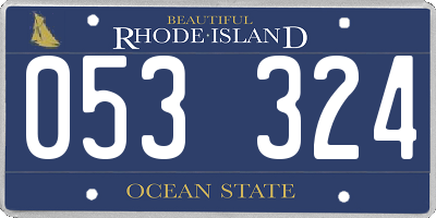 RI license plate 053324