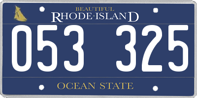 RI license plate 053325