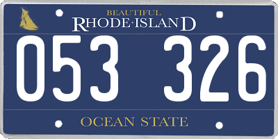 RI license plate 053326