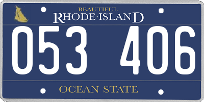 RI license plate 053406