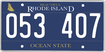 RI license plate 053407