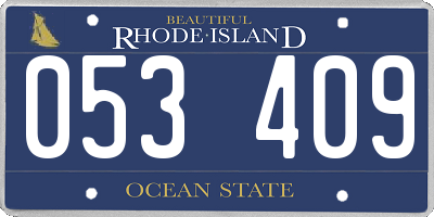 RI license plate 053409